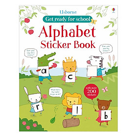 Sách thiếu nhi tiếng Anh - Usborne Alphabet Sticker Book - Blue Horizon Book