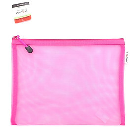 Túi Lưới Stacom Có Khóa Kéo 1 Ngăn B5 ZM101B5 - Màu Hồng