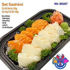 Mã 207_Set Sashimi Cá Hồi, Cá Tráp 200g