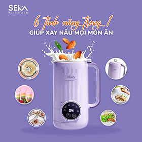 Mua  Hàng Chính Hãng Máy Làm Sữa Hạt Mini Máy Nấu Sữa Hạt Đa Năng SEKA SK320 600ml công suất 600W 5 chức năng bảo hành 12 tháng