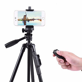 Tripod/ Chân đế dùng cho điện thoại và máy ảnh TTX-6218 - Có Remote chụp ảnh và túi đựng tiện lợi - Hàng chính hãng