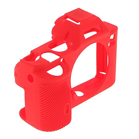 Red Silicone Case Cover Protector Housing Shell for  A7 A7R A7S Camera