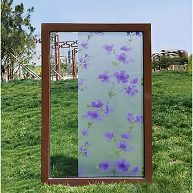Mua COMBO 5M DECAL GIẤY DÁN KÍNH KEO SẴN KHỔ 45CM MẪU  HOA MAI TÍM