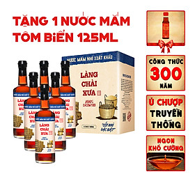 Thùng 6 chai nước mắm nhỉ xuất khẩu Làng Chài Xưa Nhãn Xanh 500ml/chai