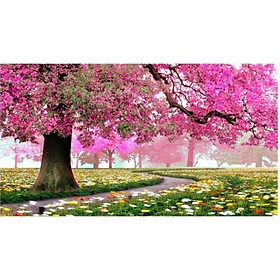 Mua Tranh đính đá Cây Hạnh Phúc (110x66cm) chưa đính đá