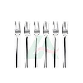 Bộ 6c Nĩa Ăn 107001 - Inox 304 Stainless Steel 18/10 Đồ dùng bàn tiệc nhà hàng khách sạn cao cấp (Set of 6pcs Table Fork SS18/10)