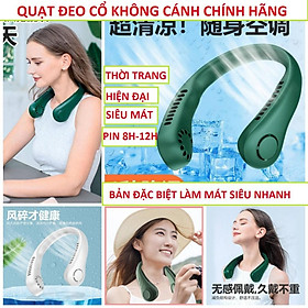 Quạt mini đeo cổ không cánh FA12 - Biên độ thổi rộng 360 độ, kết cấu dẫn gió dốc nghiêng tạo cảm giác mát mẻ sang trọng