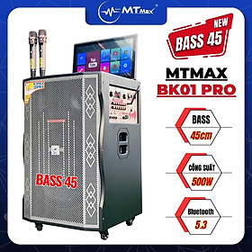 Mua HÀNG CHÍNH HÃNG | Loa Kéo Màn Hình Karaoke 19inch MTMAX BK01 Pro -  Bass Siêu Trầm 45cm   3 Đường Tiếng Cao Cấp  Âm Thanh Đỉnh Cao  Đi Kèm 2 Micro Không Dây Cao Cấp Chính Hãng Bảo Hành 12 Tháng