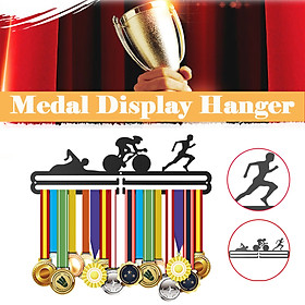 Metal Medal Rack Holder Medal Hanger Wall Display for RUN BIKE SWIM Sports Gift