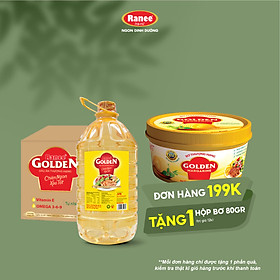 {Đơn 199k tặng hộp bơ 80g} Thùng dầu ăn Ranee Golden 5 lít (5 lít/chai x 4 chai)
