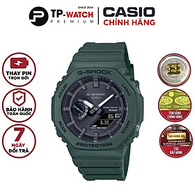 Đồng Hồ Nam Dây Nhựa Casio G-Shock GA-B2100-3ADR Chính Hãng - Pin Năng Lượng Mặt Trời - GA-B2100-3A Bluetooth