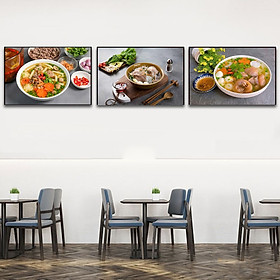 (HCM)Tranh treo tường tráng gương hủ tiếu xương, hủ tiếu giò heo, nui trang trí quán ăn, nhà hàng