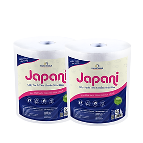 Combo 2 cuộn giấy lau bếp đa năng Japani1000S dùng vệ sinh đa năng hai lớp