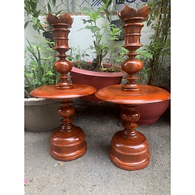 Mua Cặp chân đèn gỗ tràm tự nhiên 100% gỗ cao 40-50 -60 cm