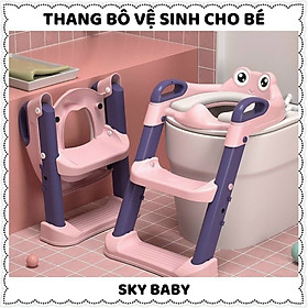 Thang hỗ trợ vệ sinh, thu nhỏ bồn cầu cho Bé