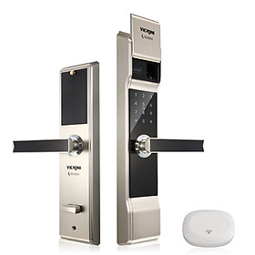 Mua Khóa cửa điện tử VICKINI 39812.002 MSN ken xước mờ. Mở bằng Vân tay  mật mã  thẻ từ  chìa cơ  app. Hàng chính hãng