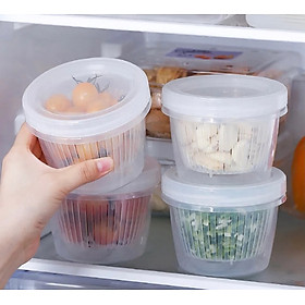 Hộp đựng thực phẩm 2 lớp NAKAYA W/S 500ml - Hàng nội địa Nhật Bản |Made in Japan| |nhập khẩu chính hãng| |K340