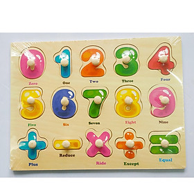 15Bảng đồ chơi ghép gỗ có núm cho bé Mã 004