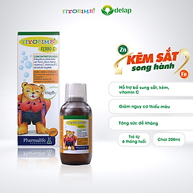 Siro FITOBIMBI FERRO C Bổ Sung Sắt, Kẽm Hữu Cơ, Vitamin, Và Khoáng Chất Giúp Bé Ăn Ngon, Hấp Thu Tốt Chai 200ml