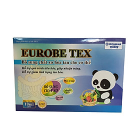  Siro EUROBE TEX Bổ sung chất xơ hòa tan, hỗ trợ tiêu hóa, giúp nhuận tràng, giảm tình trạng táo bón - Hộp 20 ống x10ml