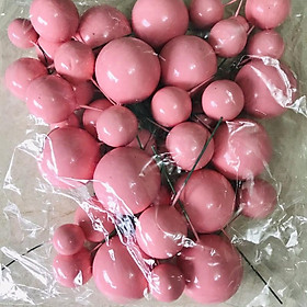 Túi 40 viên bi nhựa màu pastel trang trí bánh kem hpbd