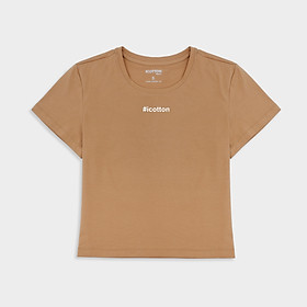 Áo thun nữ dáng ôm cổ tròn tay ngắn dáng Croptop
