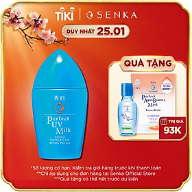 Kem Chống Nắng Dạng Sữa Senka Perfect UV Milk SPF 50+, PA++++ 41095 (40ml)
