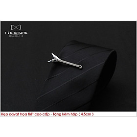 Kẹp cà vạt nam cao cấp ( 4.5cm), Kẹp Cavat hình cây đàn cao cấp - Tặng kèm hộp nhỏ
