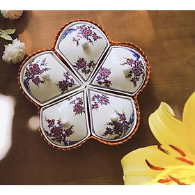 Mua Khay đựng mứt Tết- đồ ăn. Gốm sứ Bát Tràng.