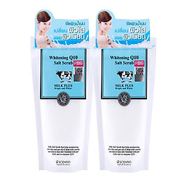 Muối Sữa Tắm Trắng Scentio Milk Plus Whitening Q10 Salt Scrub 300g