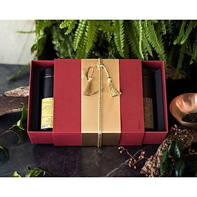Hộp quà tặng hồng trà Xiaocha Zaitang - Trà ô long quế hoa+Trà ô long đen
