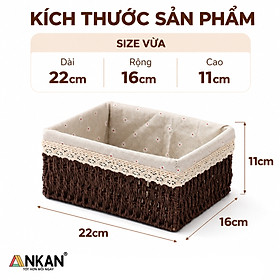 Mua Giỏ Mây Đựng Đồ  Giỏ Đựng Đồ Ăn Vặt ANKAN  Phù Hợp Các Phòng Spa  Khách Sạn Và Trang Trí Trong Nhà