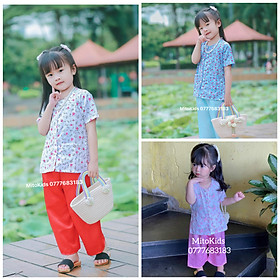 Bộ bà ba hoa nhí cho bé gái 8-35kg