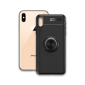 Ốp điện thoại Iphone XS Max - Chất liệu TPU Carbon Silicone mềm mại, chống bẩn - Iring màu đen - Hàng Chính Hãng