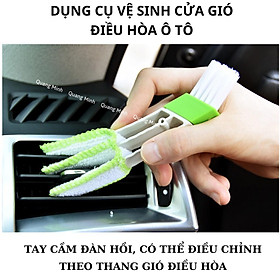 [Chổi 2 Đầu Vệ Sinh Cửa Gió] Điều Hòa Xe Hơi, Vệ Sinh Bàn Phím Mặt Taplo Ô Tô - Thiết Bị Ngách - Chổi VS Điều Hòa