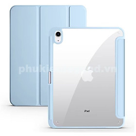 Bao da dành cho iPad Mini 7 Clear Folio hiệu Mutural lưng trong chống sốc - Hàng chính hãng - Xanh nhạt