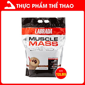 Sữa Tăng Cân Labrada Muscle Mass Gainer 12Lbs (5.4kg), Hỗ Trợ Tăng Cân Tăng Cơ Nhanh