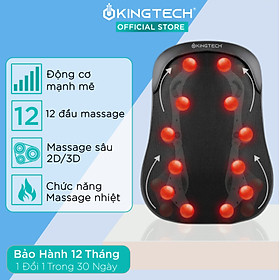 Đệm Ghế Massage Lưng Cao Cấp KingTech KC-300 - Máy Mát Xa Chế Độ 3D, 12 Bóng Chuyên Sâu, - Kết Hợp Tính Năng Nhiệt Hồng Ngoại - Hàng Chính Hãng