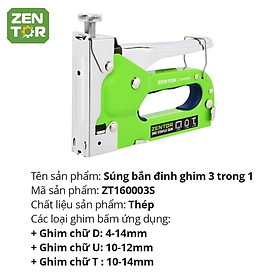 Mua Súng bắn đinh ghim trợ lực 3in1 Zentor Cao Cấp - Máy bắn ghim gỗ  ghim dây điện  ghim cửa đa năng