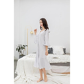 VÁY BÈO KẺ THUN COTTON - SIÊU MỀM MÁT