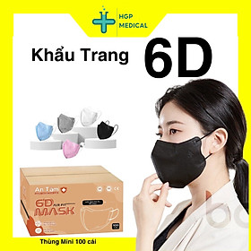 Khẩu trang y tế 6D AN Tâm, kháng khuẩn 4 lớp ,lẻ và sỉ, chống virus Covid-19 và bụi mịn