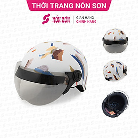Mũ bảo hiểm có kính NÓN SƠN chính hãng KP-TR102