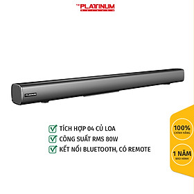 Mua Loa Thanh Soundbar The Platinum PTSB-80W. Công Suất 80W Cho Âm Thanh Chi Tiết  Trung Thực. Kết Nối Bluetooth  LINE  AUX  USB. - Hàng Chính Hãng