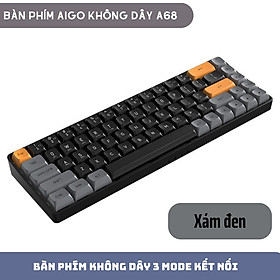 Bàn phím không dây AIGO A87 có Hoswap - Mạch 5 pin - Kết nối 2.4G - Cáp sạc rời - Hàng chính hãng