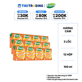 Combo 3 Lốc Sữa chua uống Yomost vị cam - Lốc 4 Hộp x100ml