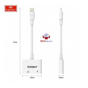 Mua (TẶNG Tai nghe Earldom ngẫu nhiên) Jack Chuyển 2 in 1 Lightning dành cho IPHONE/IPAD chính hãng  Earldom