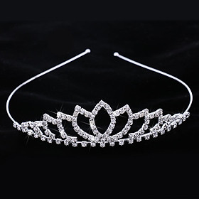 Queen Bridal Crystal Flower Headband Tiara Wedding Hair Jewelry Costume