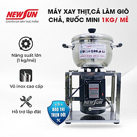 Máy Xay Thịt Làm Giò Chả Ruốc, Xay Cua, Xay Cá Gia Đình NEWSUN 1 Kg/ Mẻ, Inox Cao Cấp, Công Suất 900W, Chân vuông