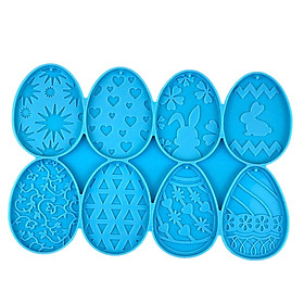 Easter Egg Shape Silicone Key Pendant Model Resin Casting Epoxy Resin Model for Ornament