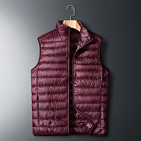 Men's Down Waistcoat Thin Lightweight Stand Collar Jacket